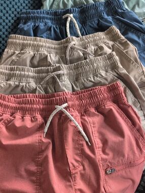 OshKosh B'gosh Pull-On Kids Shorts in Taupe(X2), Rust, Green, and Navy